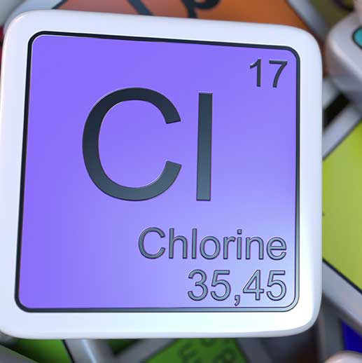 Chlorine in water