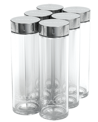 Boroux Original Glass Water Bottle Six-Pack